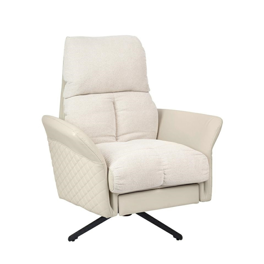 Fotel obrotowy relax beżowy