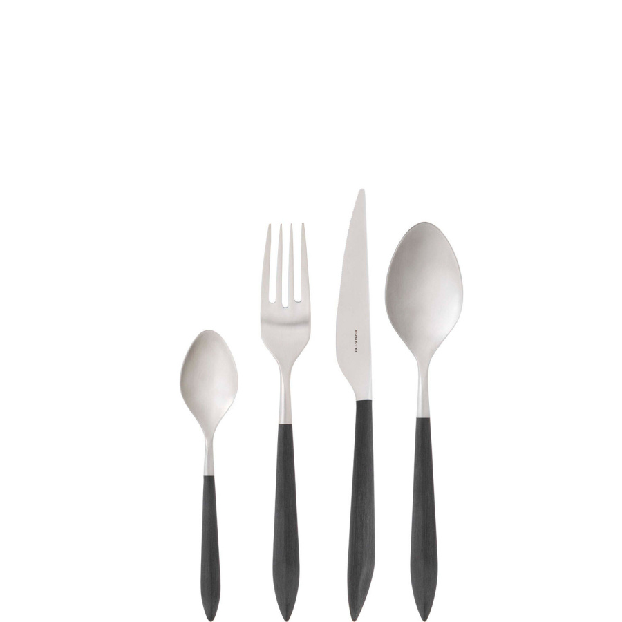 Ares czarny - zestaw obiadowy 24 cz. w opakowaniu