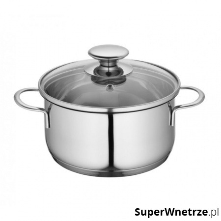 Garnek 1,25l z pokrywką Kuchenprofi srebrny