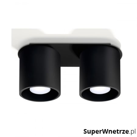 Plafon 26x10cm Sollux Lighting Orbis 2 czarny