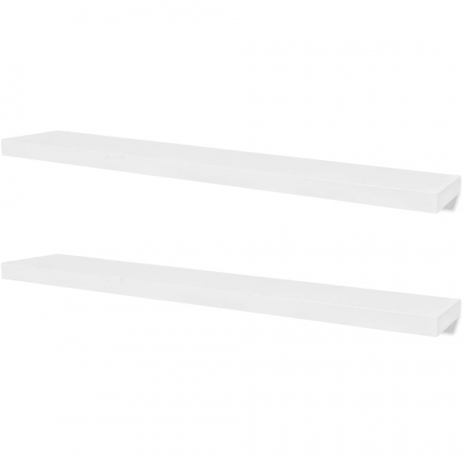 Półki ścienne, 4 szt., białe, 120 cm