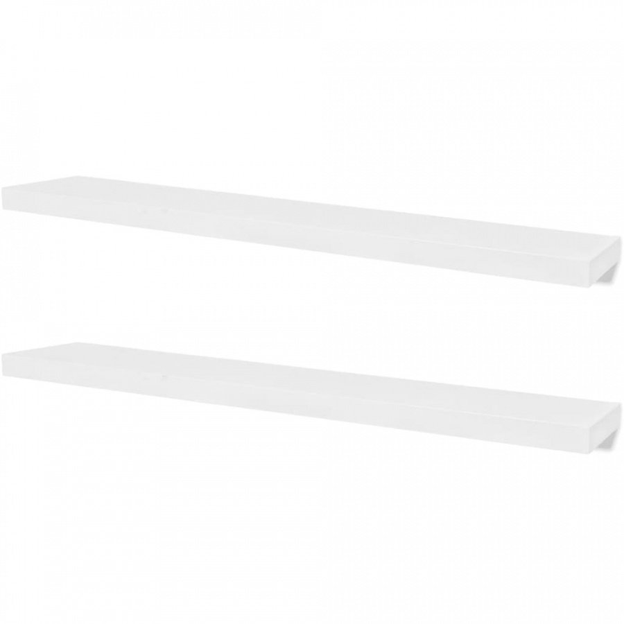 Półki ścienne, 4 szt., białe, 120 cm