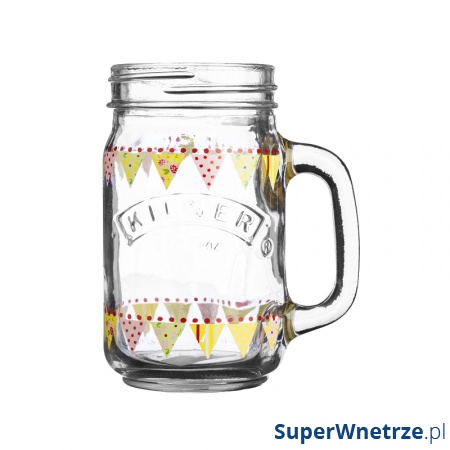 Słoik z uchwytem 0,4l Kilner proporczyki/przezroczysty