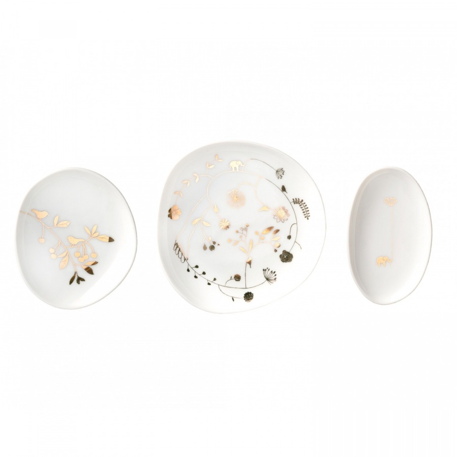 Zestaw 3 talerzyków Wonderland, ogród