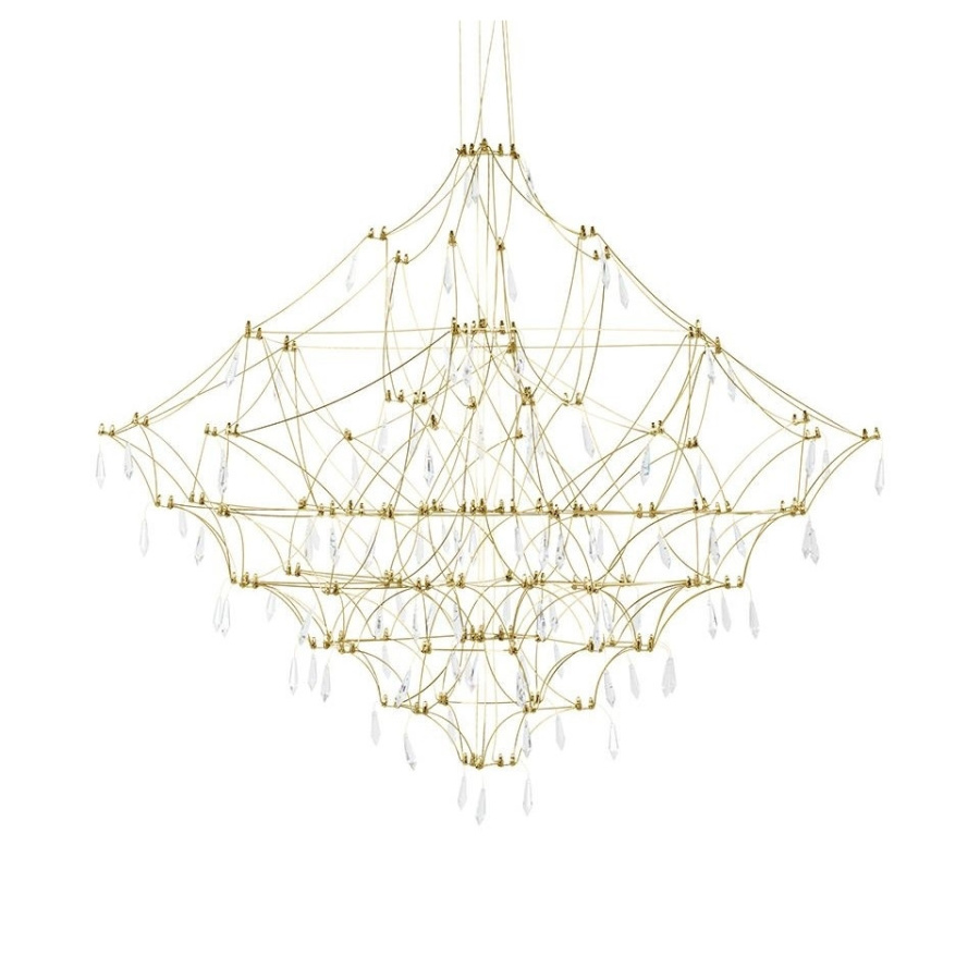 Lampa wisząca constelation 100 gold - led, stal szczotkowana