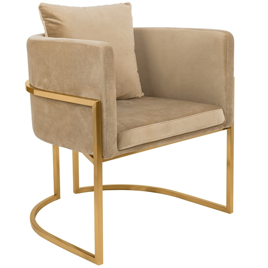 Fotel chloe velvet khaki