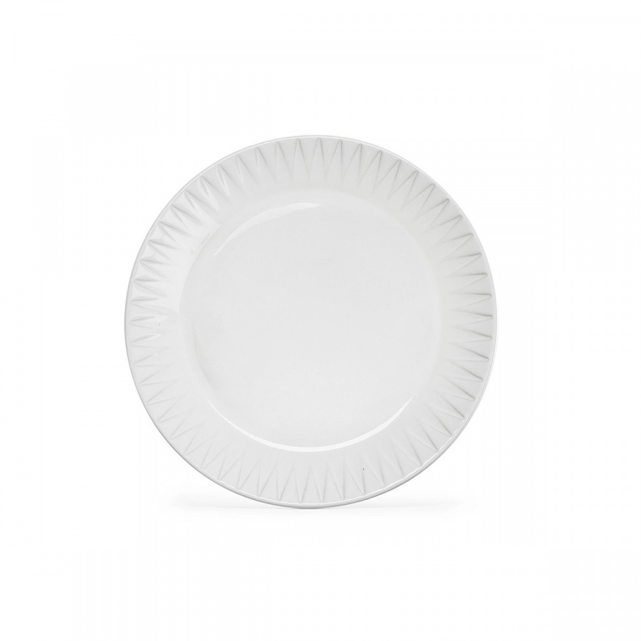 talerz, biały, ceramika, śred. 20 cm