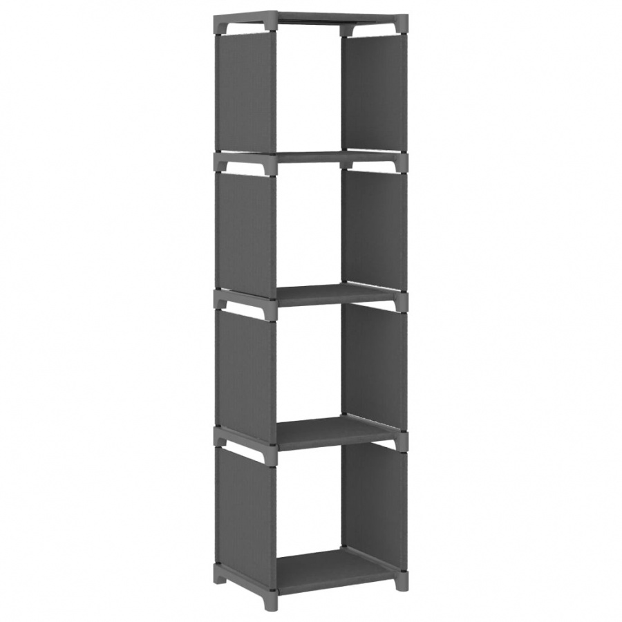 Regał z 4 przegrodami, szary, 69 x 30 x 72,5 cm, tkanina