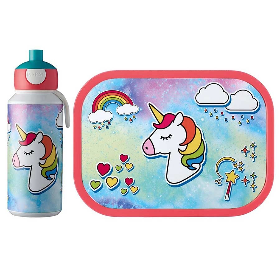 Zestaw dziecięcy bidon i lunchbox Campus Unicorn 107410165377