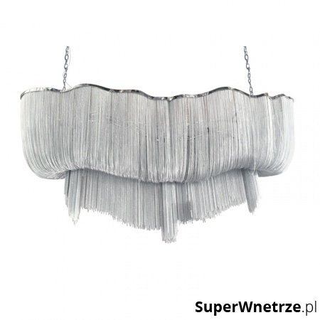 Lampa wisząca 250x160cm King Home Atlanta Long srebrna