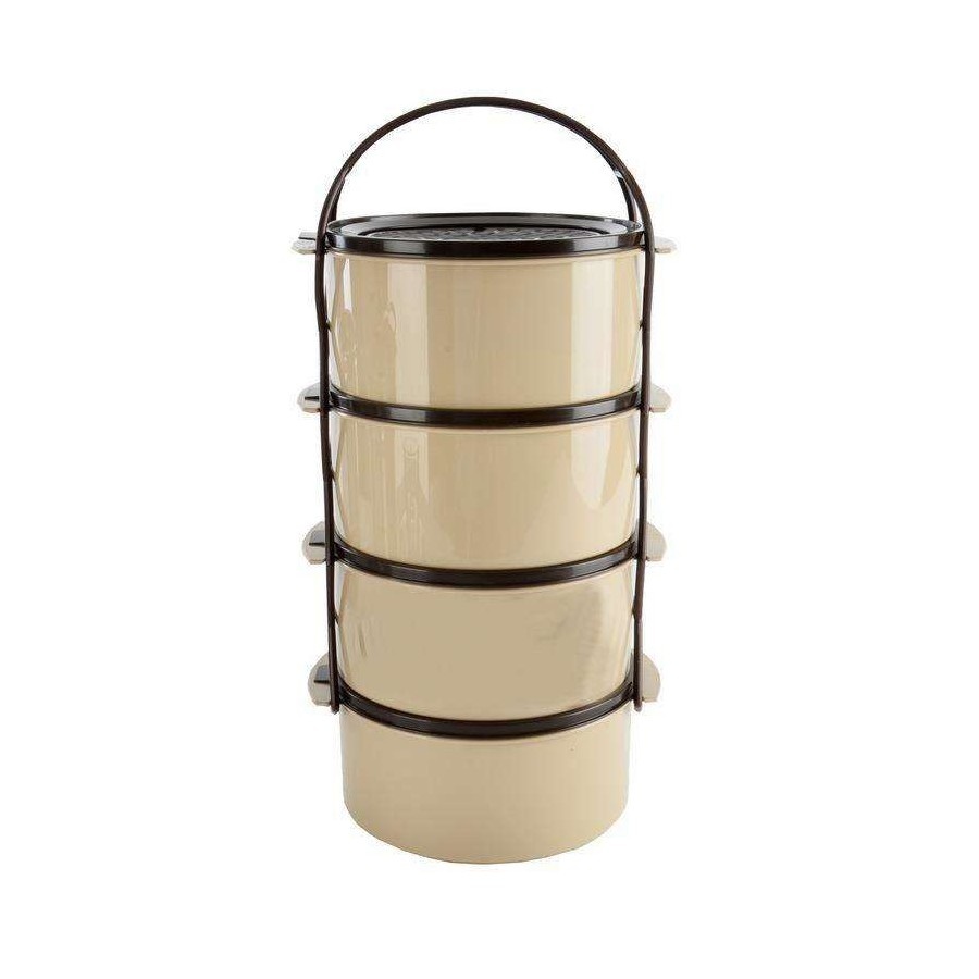 Menażka obiadowa, 4-poziomowa, plastikowa, 4x1,5 l