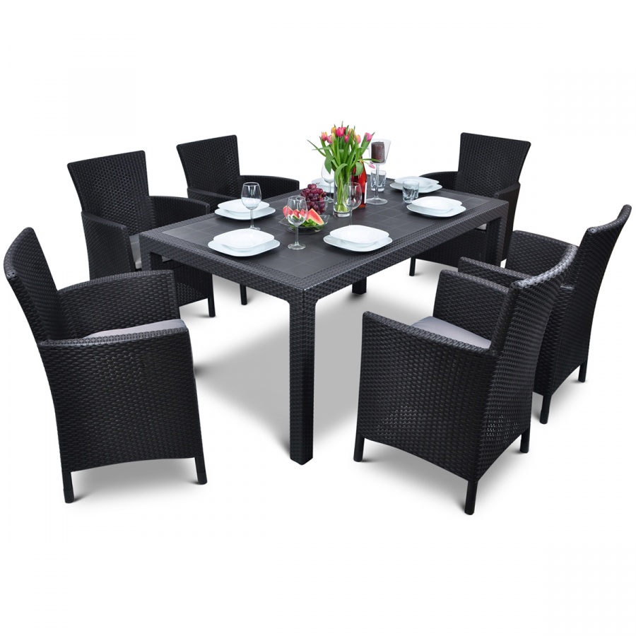 Zestaw mebli ogrodowych Verona Allibert grafit