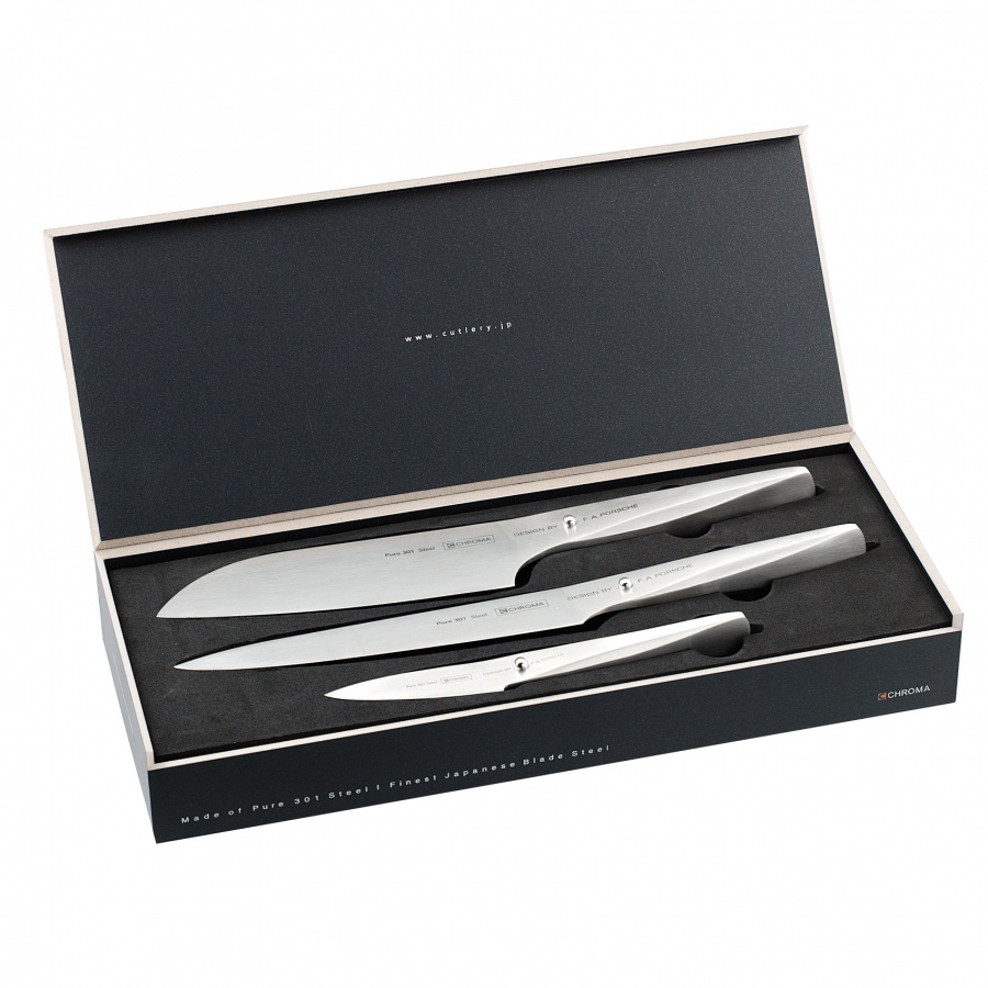 Zestaw trzech noży CHROMA Type301 Porsche Design