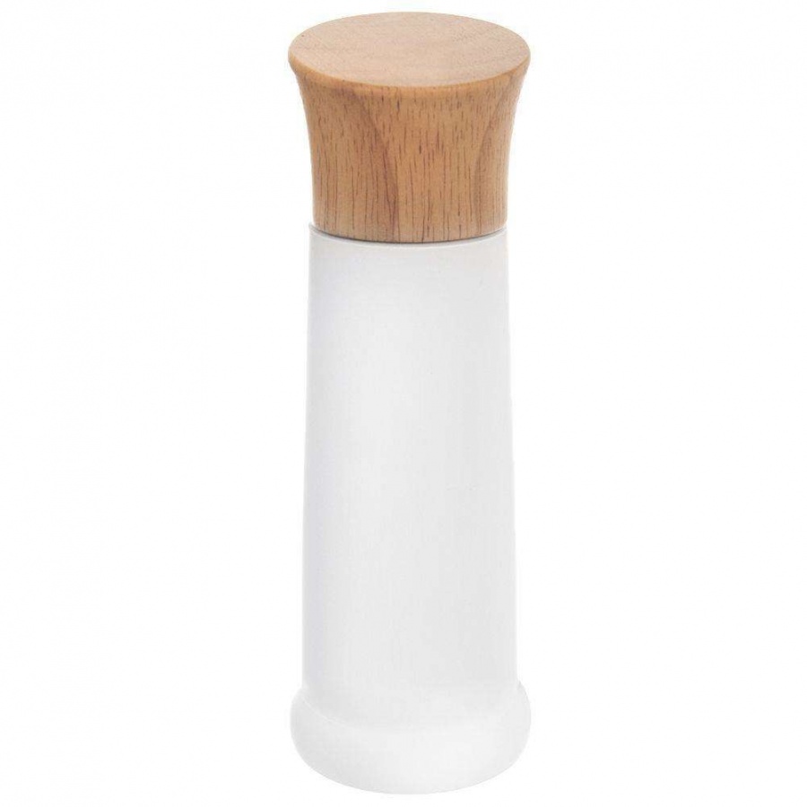 Młynek do mielenia przypraw, pieprzu, soli, ręczny, manualny, drewniany, biały, 20 cm