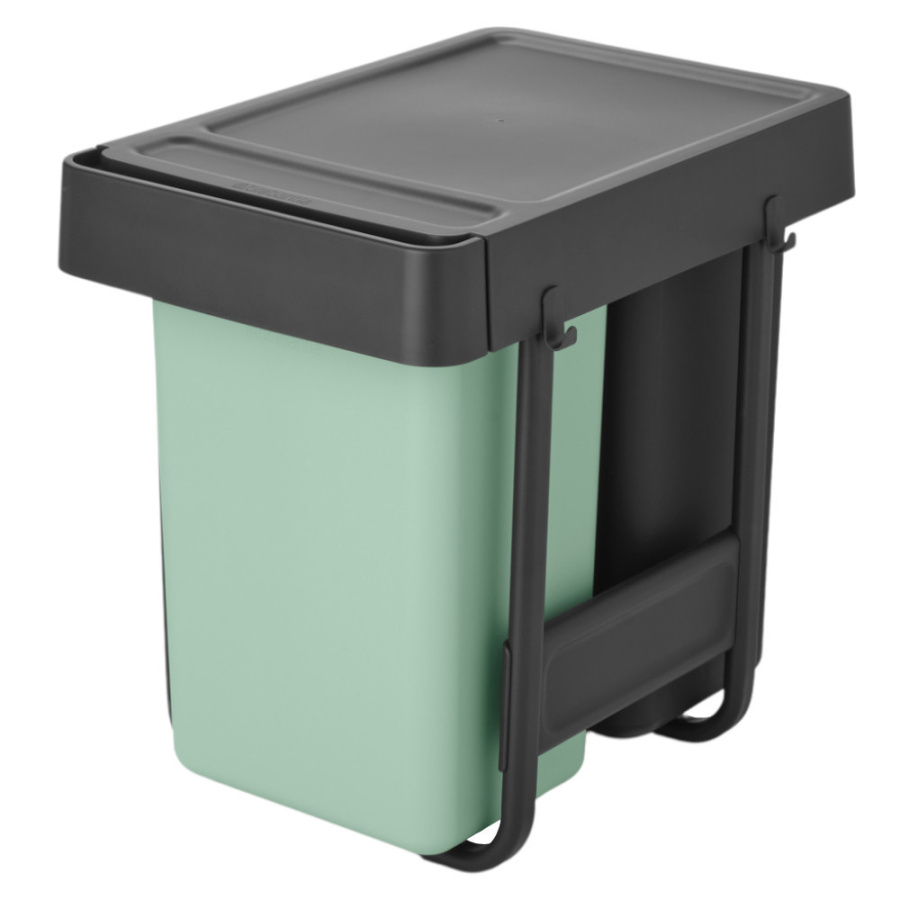 Brabantia 232503 - sort go - kosz szafkowy - 2 x 15 l - dark grey jade green