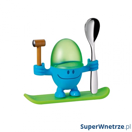 Kieliszek na jajko z łyżeczką WMF niebieski