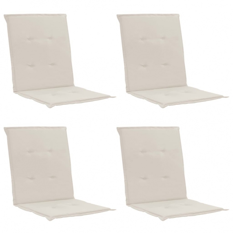Poduszki na krzesła ogrodowe, 4 szt., kremowe, 100x50x3 cm