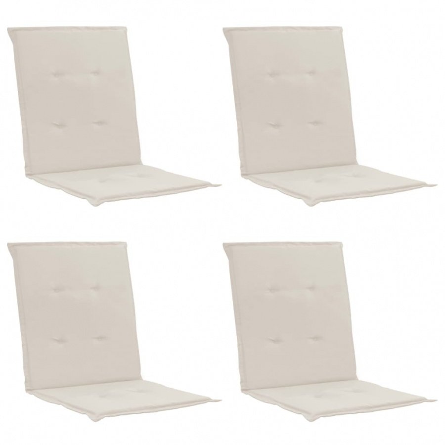 Poduszki na krzesła ogrodowe, 4 szt., kremowe, 100x50x3 cm