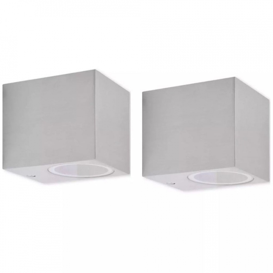 Kinkiety zewnętrzne w kształcie sześcianu, 2 szt.