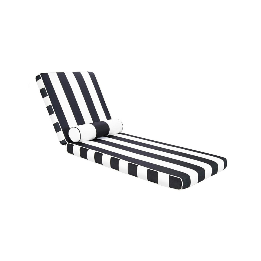 Materac ogrodowy azure z poduszką biało-czarny