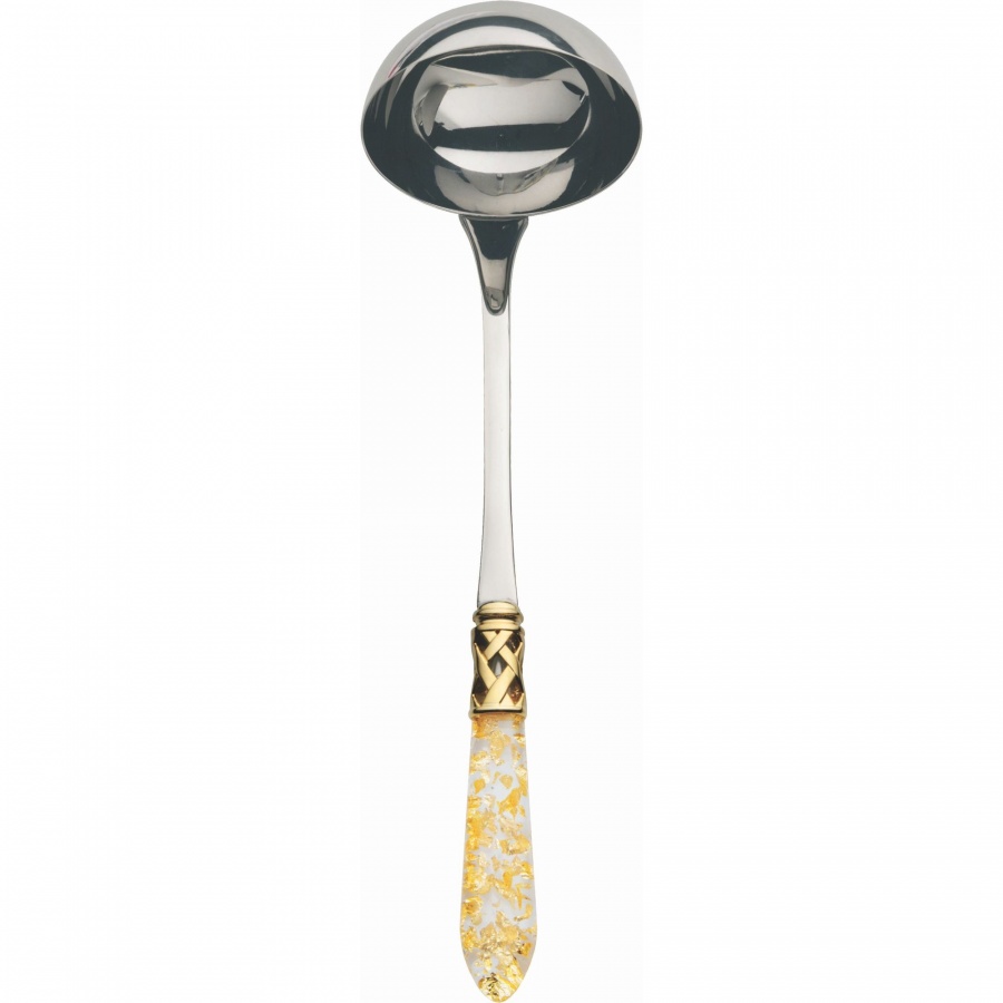 Aladdin gold-łyżka wazowa / kolor perłowa kość słoniowa