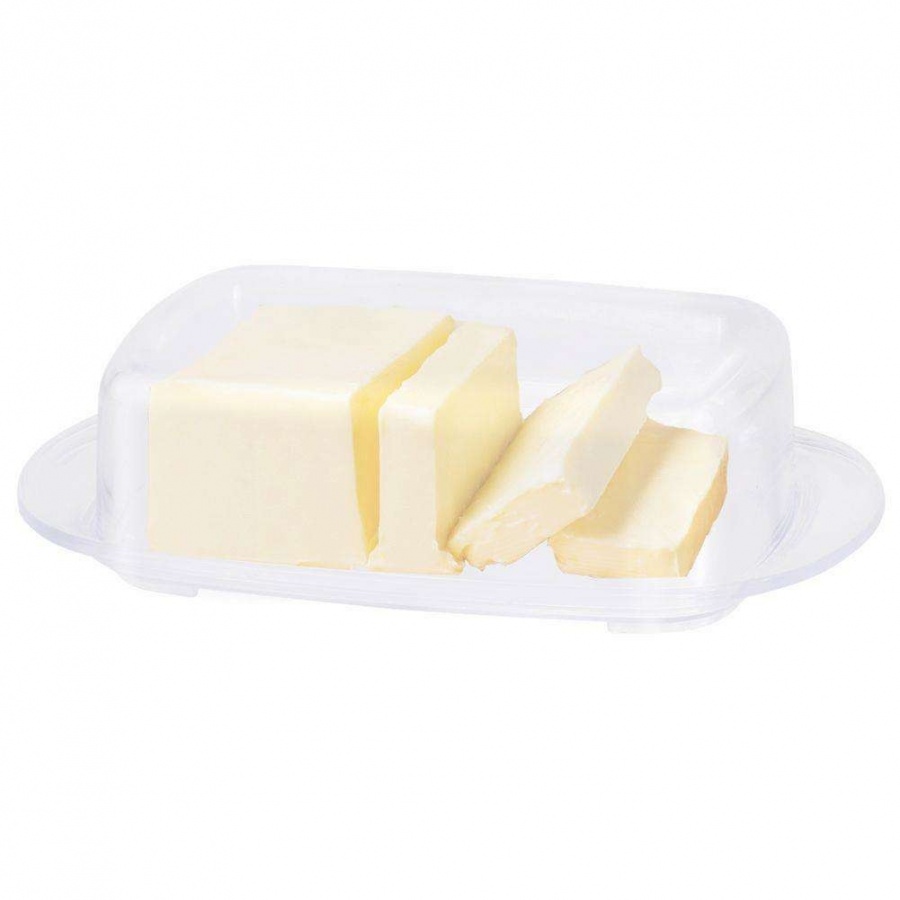 Przezroczysta maselnica, maselniczka, pojemnik z pokrywką na masło