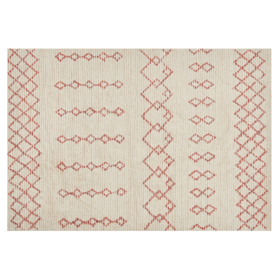 Dywan bawełniany 140 x 200 cm beżowo-różowy buxar