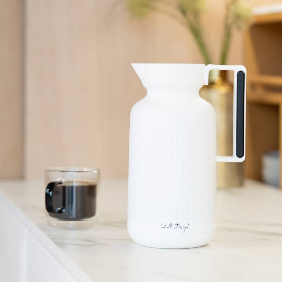 Termos z wkładem szklanym lungo 1l biały