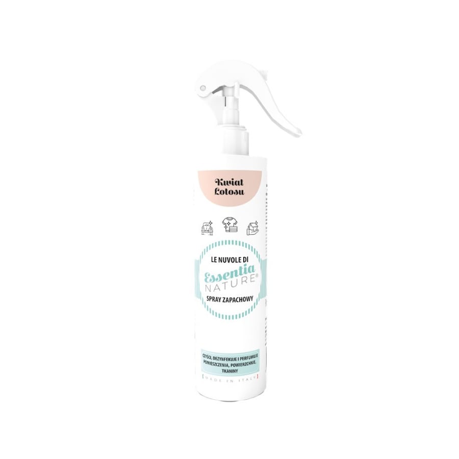 Essentia Nature, Odświeżacz w sprayu do tkanin i wnętrz, Kwiat Lotosu. 250 ml