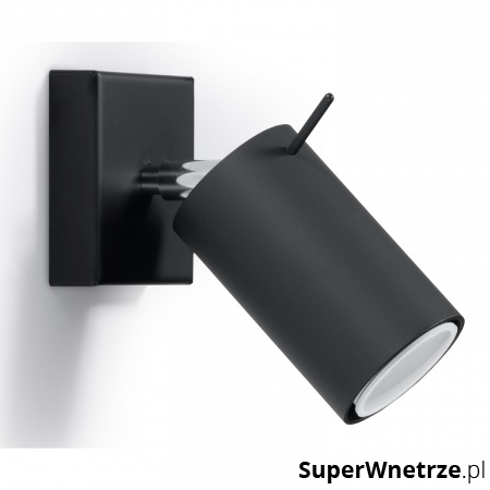 Kinkiet 10x8x15cm Sollux Lighting Ring czarny