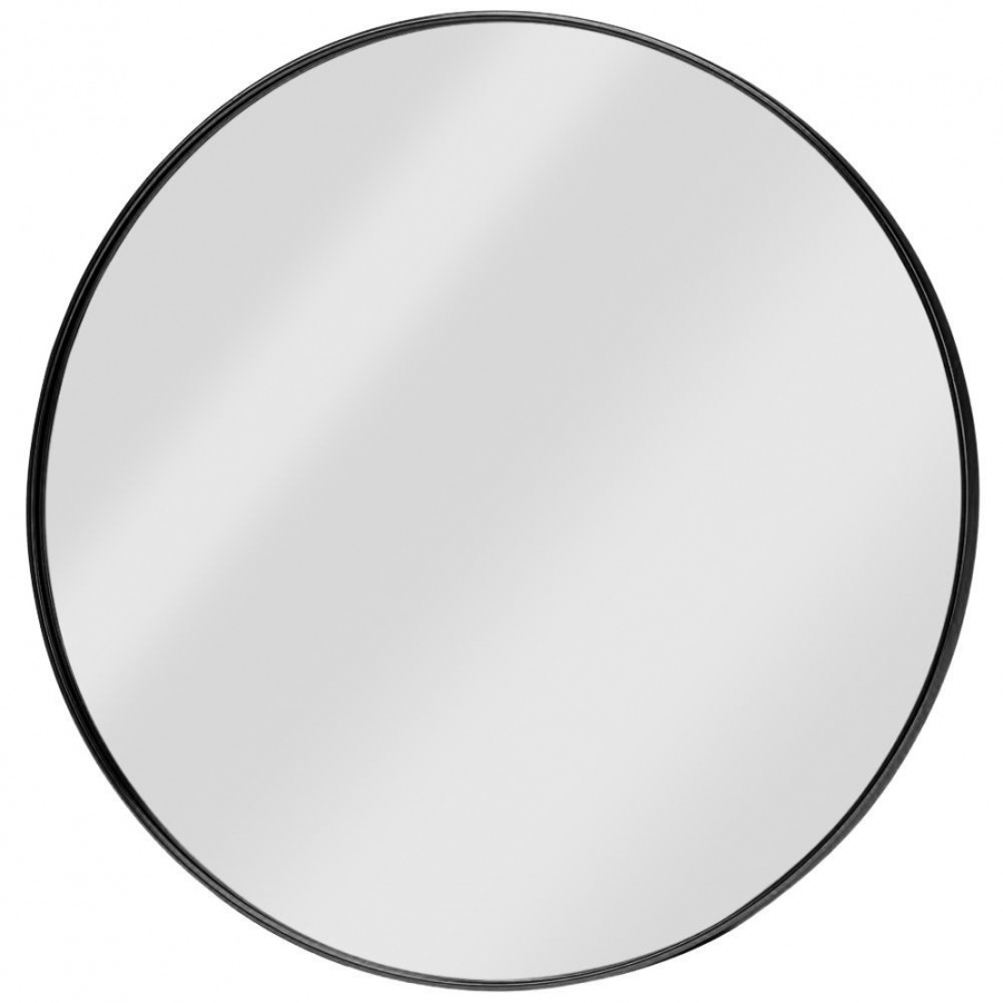 Lustro ścienne czarne okrągłe 55 cm