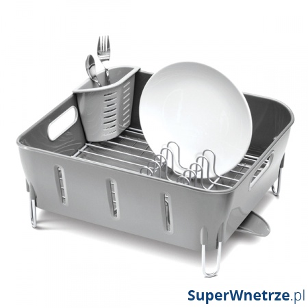 Ociekacz do naczyń Simple Human Compact szary