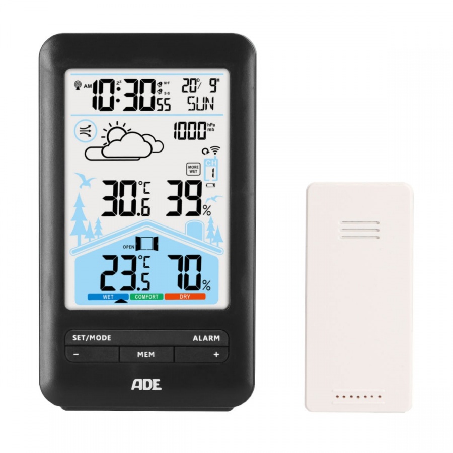 Elektroniczna stacja pogodowa, 8,5 x 5 x 14,5 cm