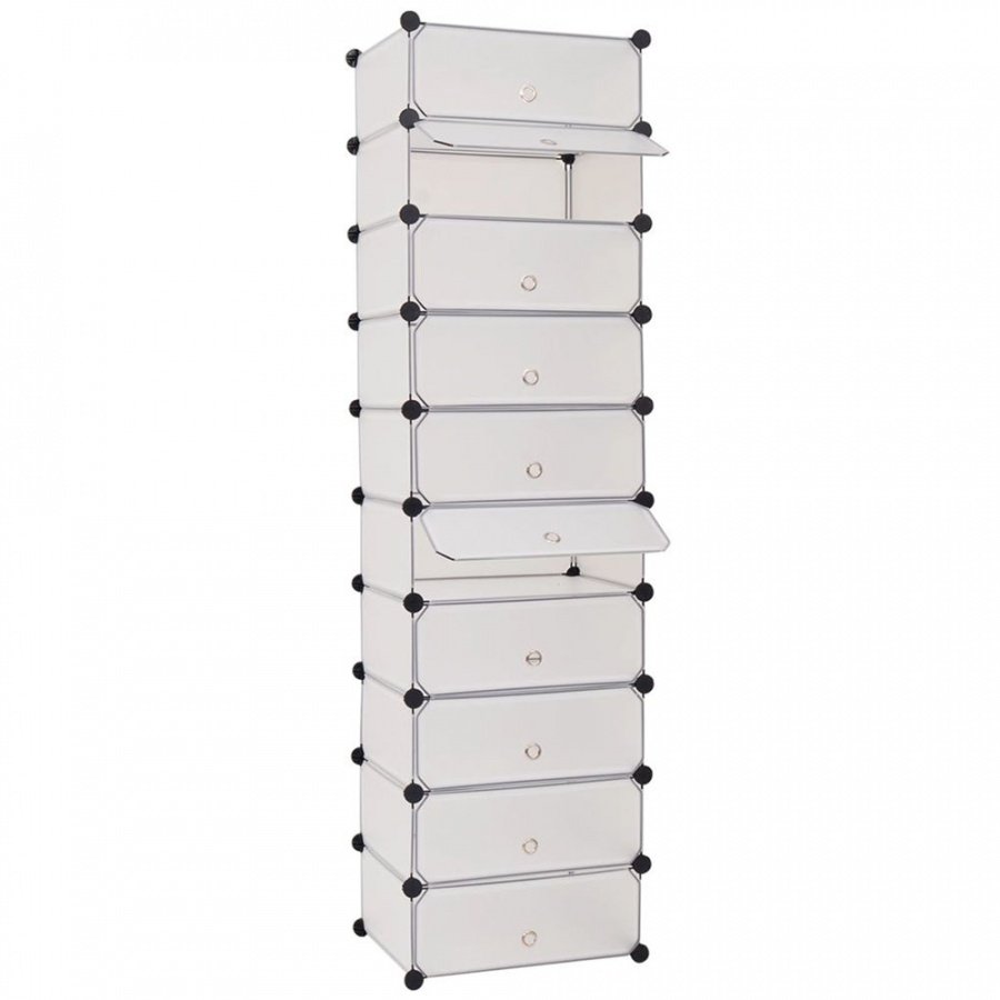 Szafka na buty, 10 przegród, biała