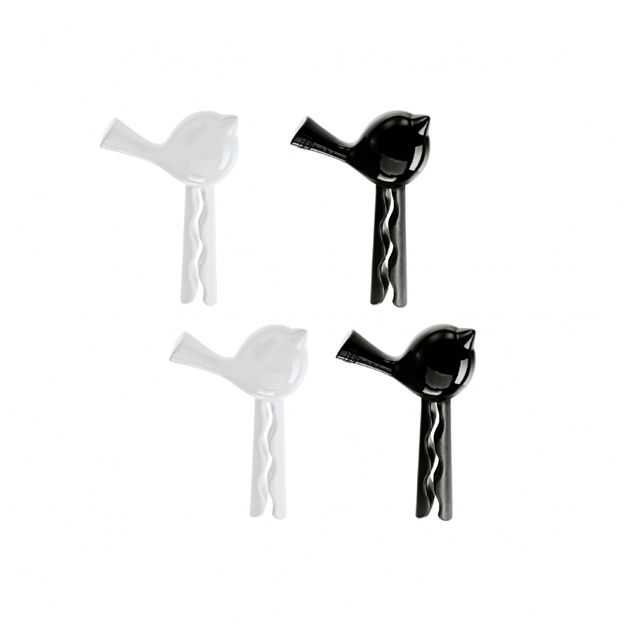 Klipsy do torebek 4 szt. Koziol Pi:p białe i czarne