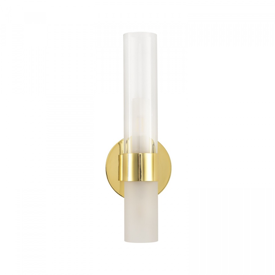 Lampa ścienna candela złota 31 cm