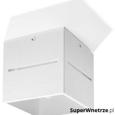 Plafon 10x10cm Sollux Lighting Lobo biały