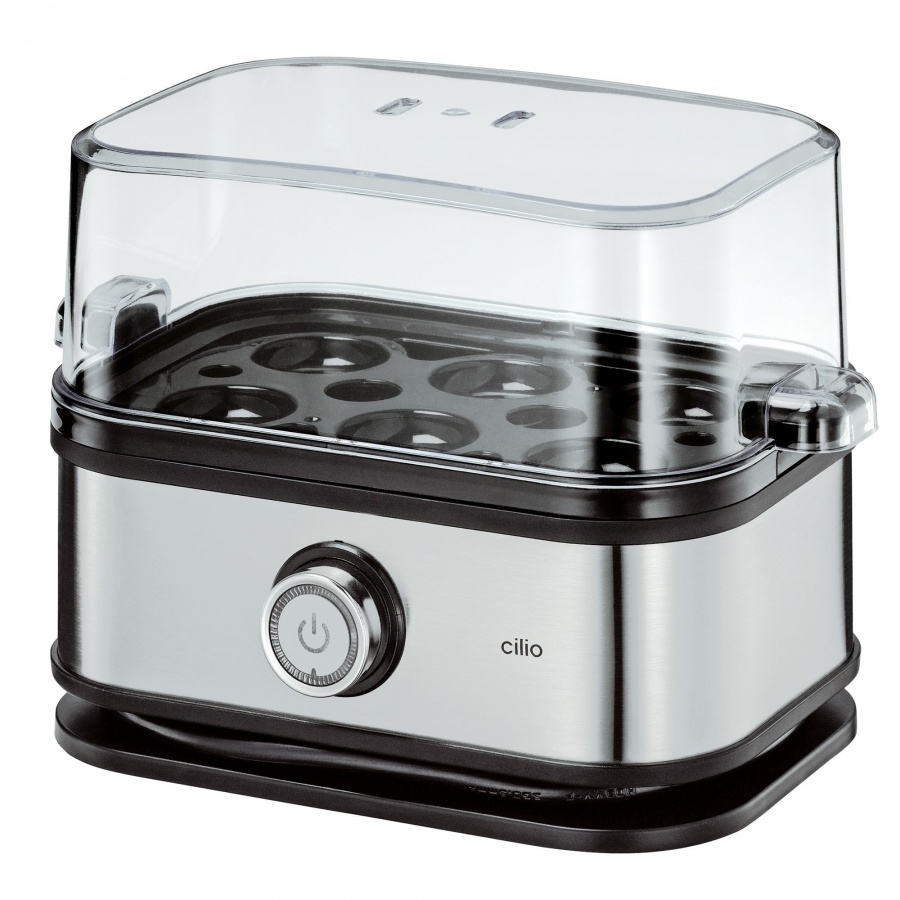 Urządzenie do gotowania jajek, na 6 jajek, stal nierdzewna/tworzywo sztuczne, 17 x 12 x 14,5 cm