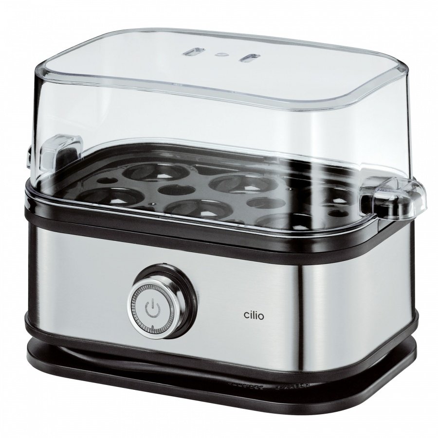 Urządzenie do gotowania jajek, na 6 jajek, stal nierdzewna/tworzywo sztuczne, 17 x 12 x 14,5 cm