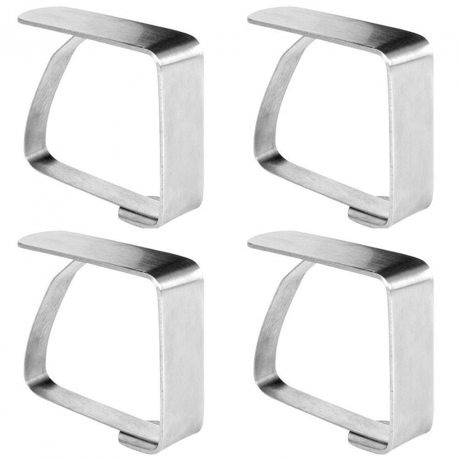Klipsy do obrusu stalowe 4 szt.