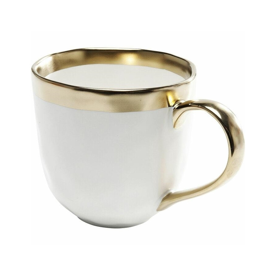 Kare kubek bell biało-złoty