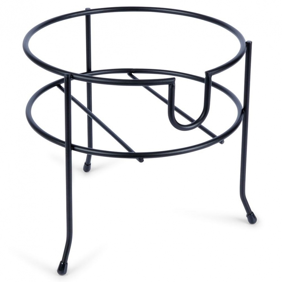 Stojak pod słój z kranikiem metalowy czarny