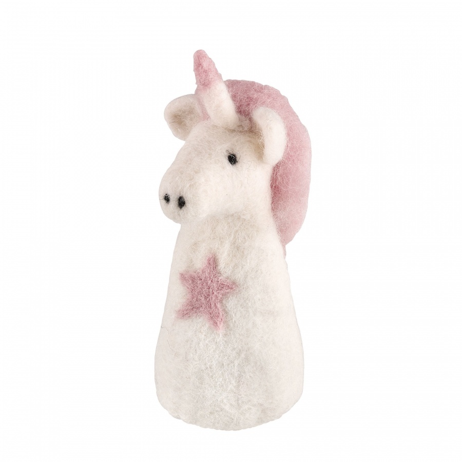 Ogrzewacz na jajko, owcza wełna, wys. 13 cm, jednorożec