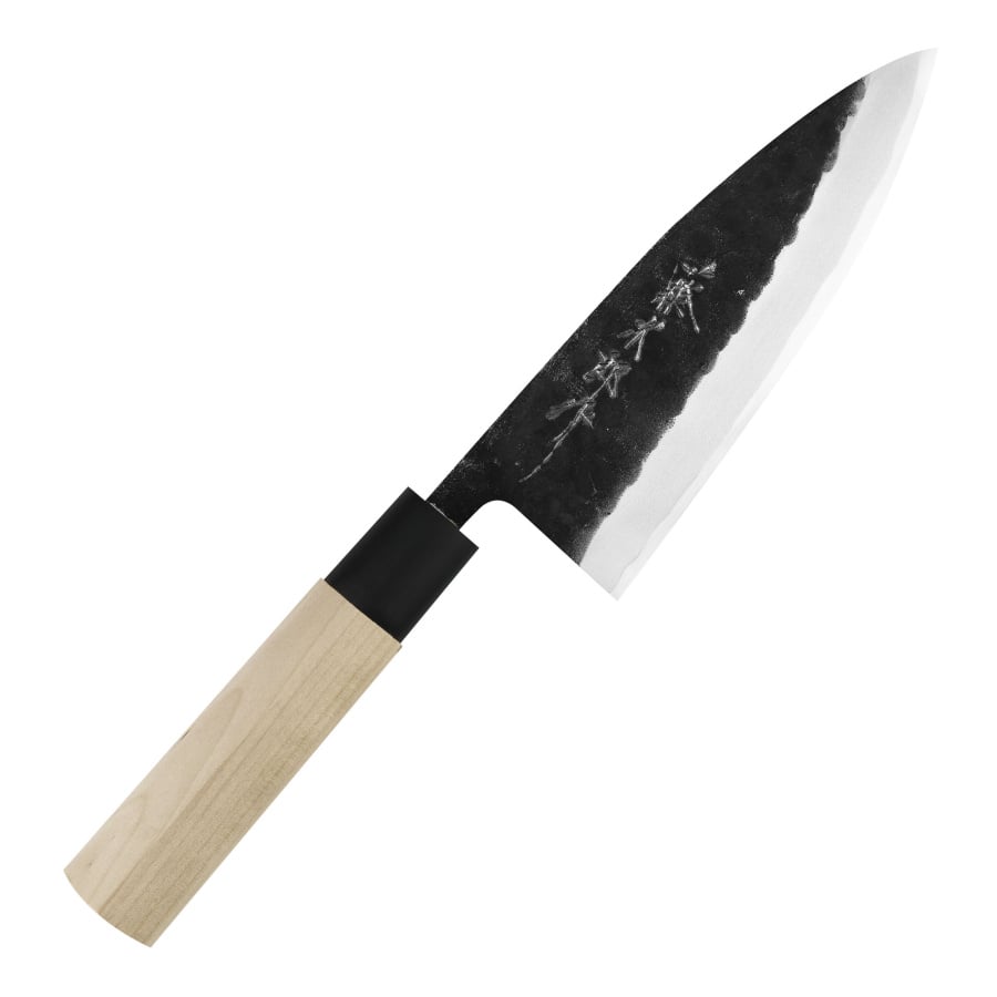 Tojiro black hammered shirogami#2 nóż deba 15 cm