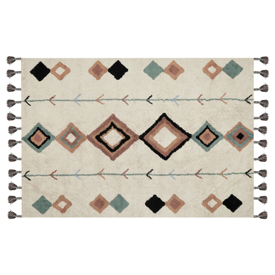 Dywan bawełniany 140 x 200 cm wielokolorowy eskisehir