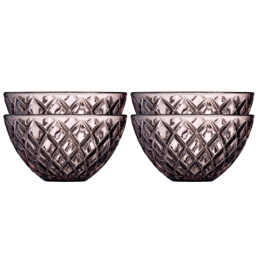 Miska sorrento 12 cm 4 sztuki różowa 29034