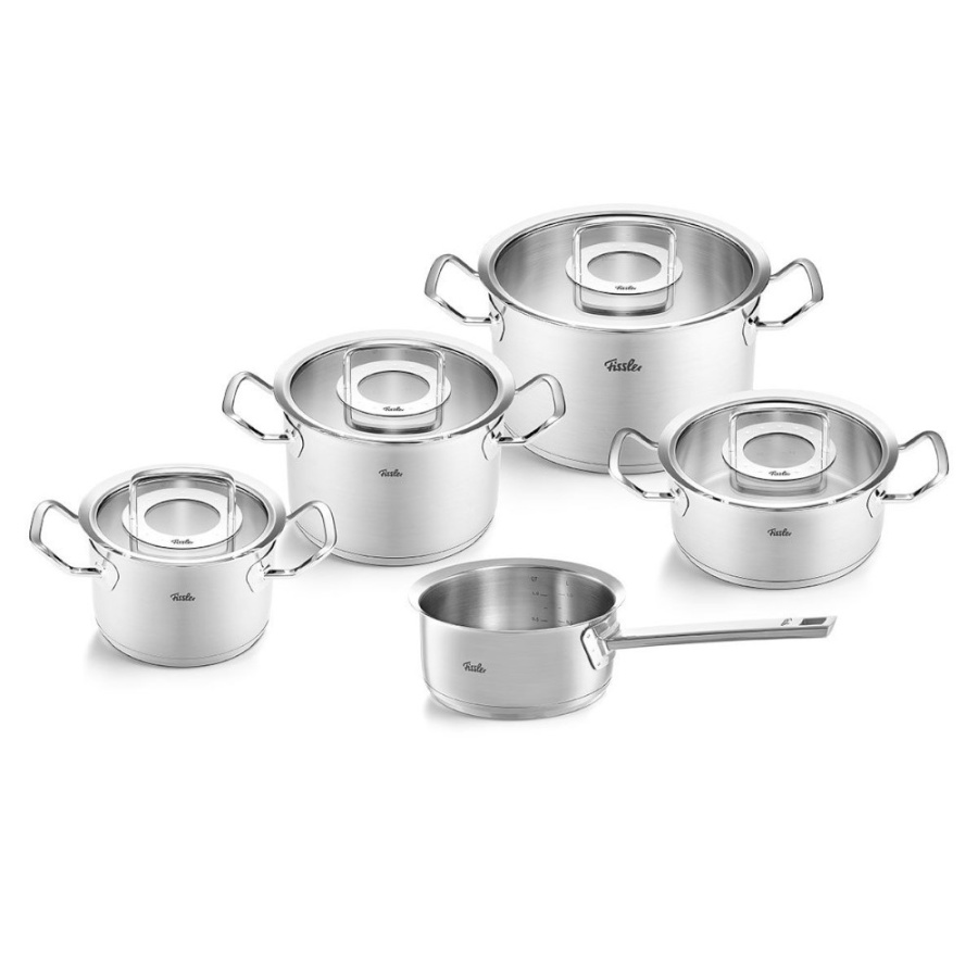 Fissler - original-profi collection® - zestaw garnków z rondlem - szklane pokrywy - 5 el.
