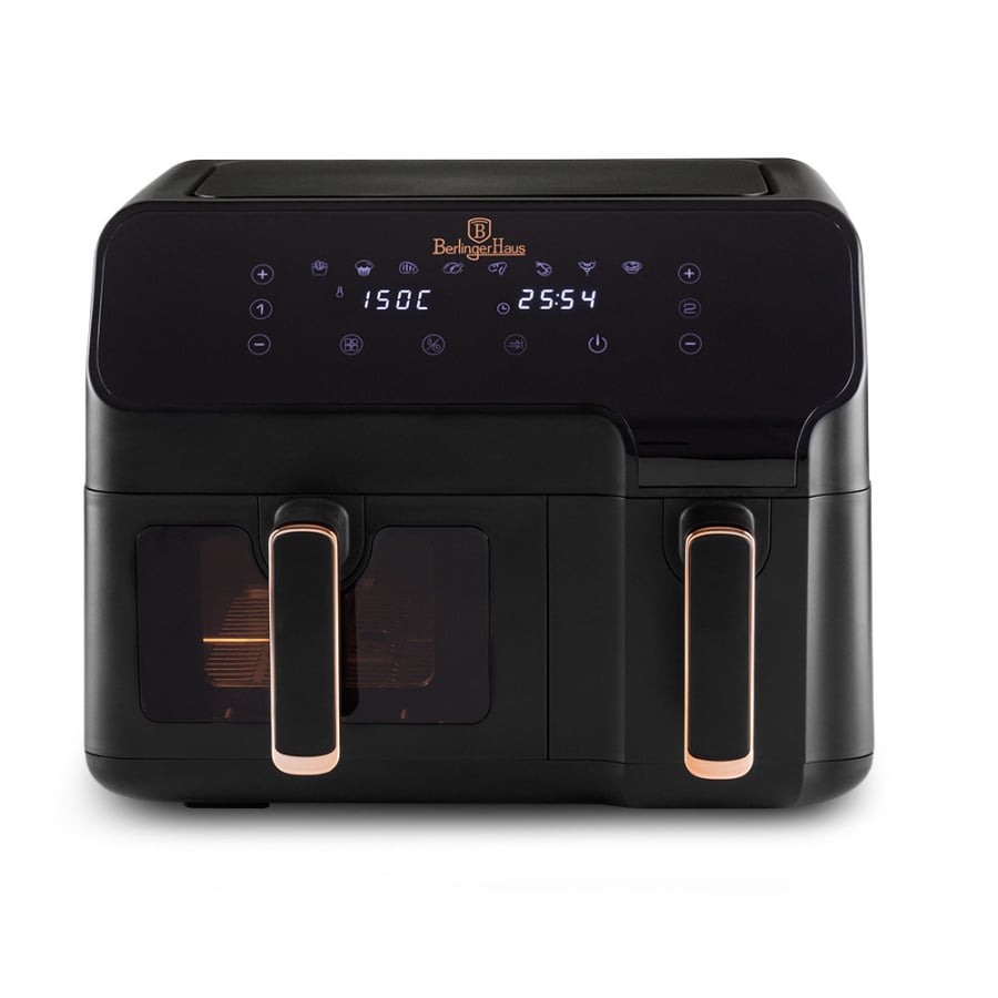 Air Fryer Frytkownica z podwójnym koszem 5,5l+3,5l BerlingerHaus Black Rose BH-9467