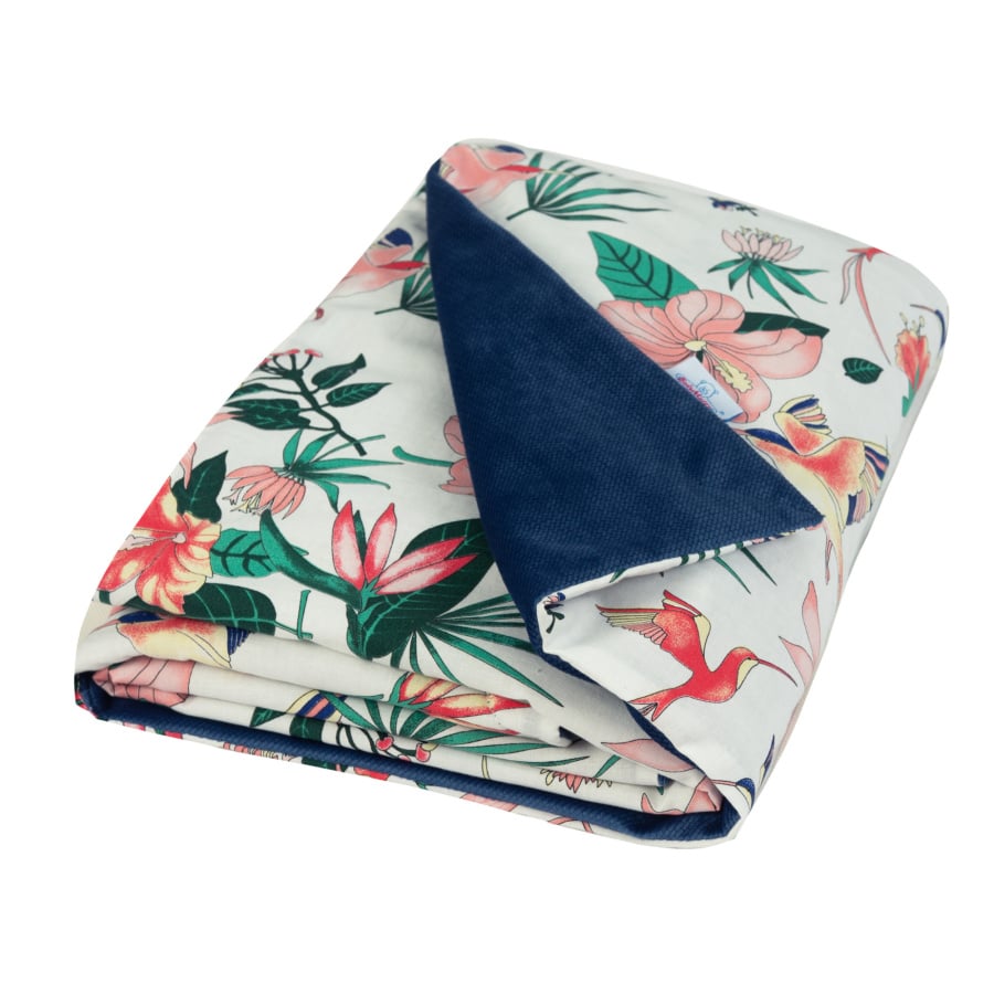 Kocyk VELVET 75x100, satyna baw. + velvet