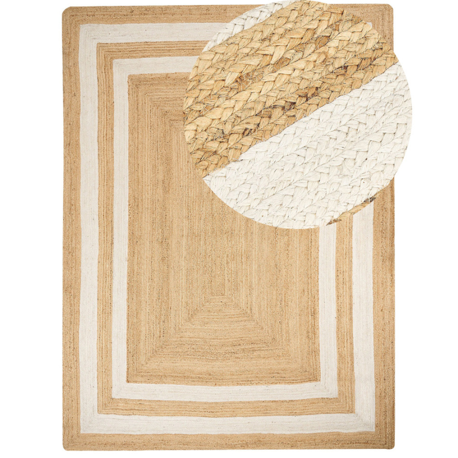 Dywan z juty 300 x 400 cm beżowy gemerek